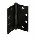 Prime-Line Door Hinge Commercial Smooth Pivot, 4-1/2 in. x 4-1/2 in. w/ Square Corners, Matte Black 3 Pack U 1156483